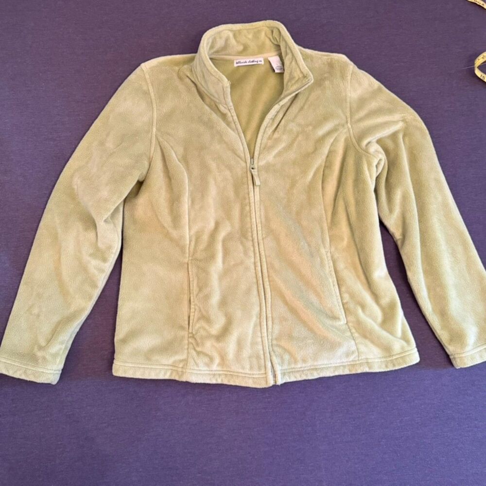 Telluride Clothing Co. Sage Green Full Zip Plush Fleece Jacket Women's L - Picture 11 of 16